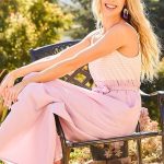 Striped Print Cami Sol Top Hi-Waist Skirt Side Pocket Maxi Dress