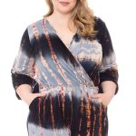 Tie Dye Wrap Plussize Romper