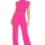 Eyelet With Chain Deatiled Fashion Jumpsuit