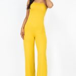 Solid Strapless Jumpsuit