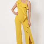 One Shoulder Ruffle Jumpsuit