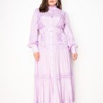 Belted Shirt Dress With Ruffle Detail