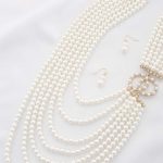 Double Pearl Bead Layered Necklace