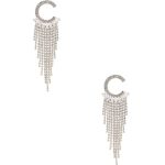 Crystal C Shape Baguette Fringe Earring