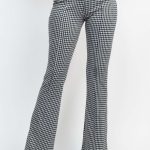 Plaid Bell Bottom Pants