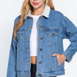Inner Fur Oversized Denim Jacket